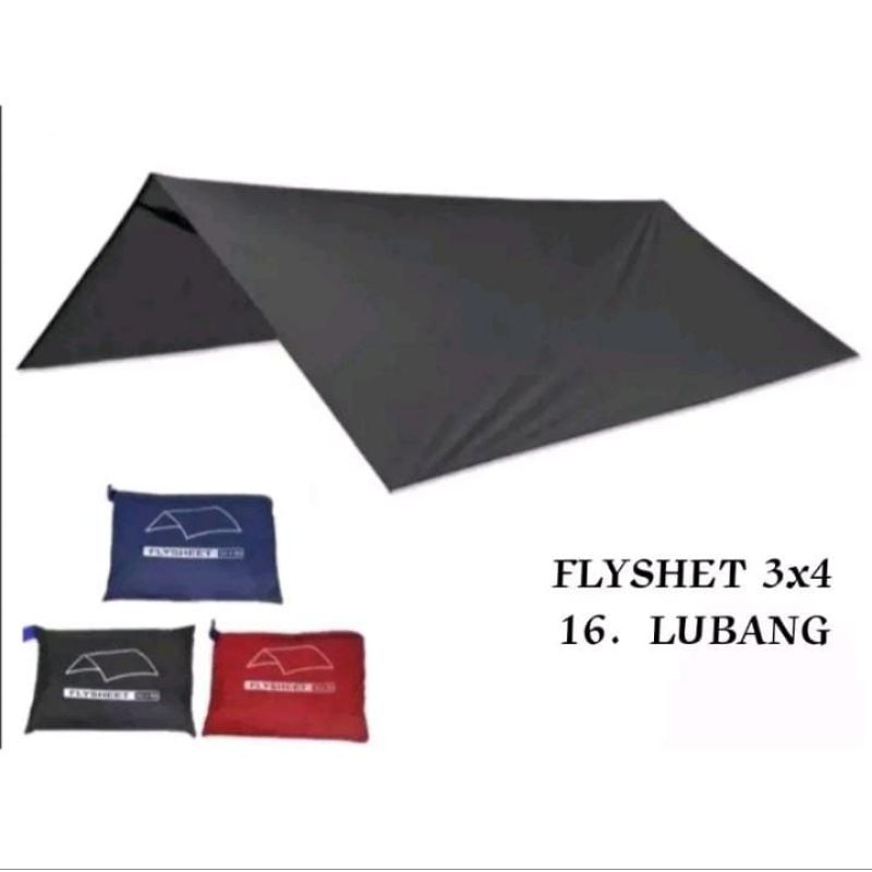 Flysheet Ukuran 2x3 3x3 3x4 4x6 Waterproof Bergaransi