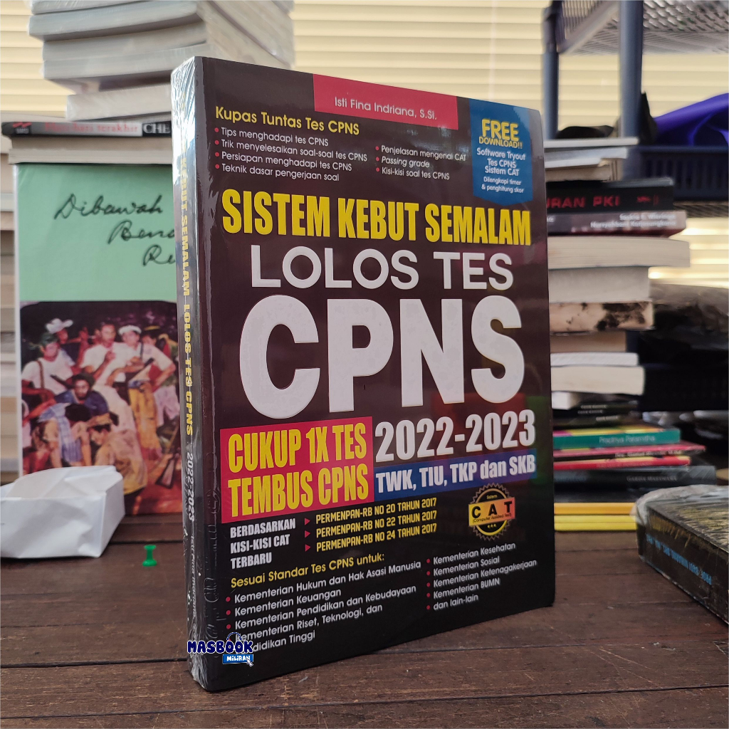 Jual BUKU SISTEM KEBUT SEMALAM LOLOS TES CPNS - TWK, TIU, TKP, & SKB ...