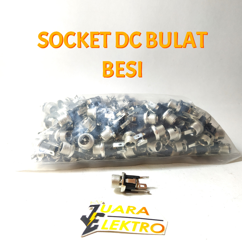 Jual Socket DC Bulat BESI 3 PIN | Socket DC Kontra Jack DC 3 PIN Besi ...