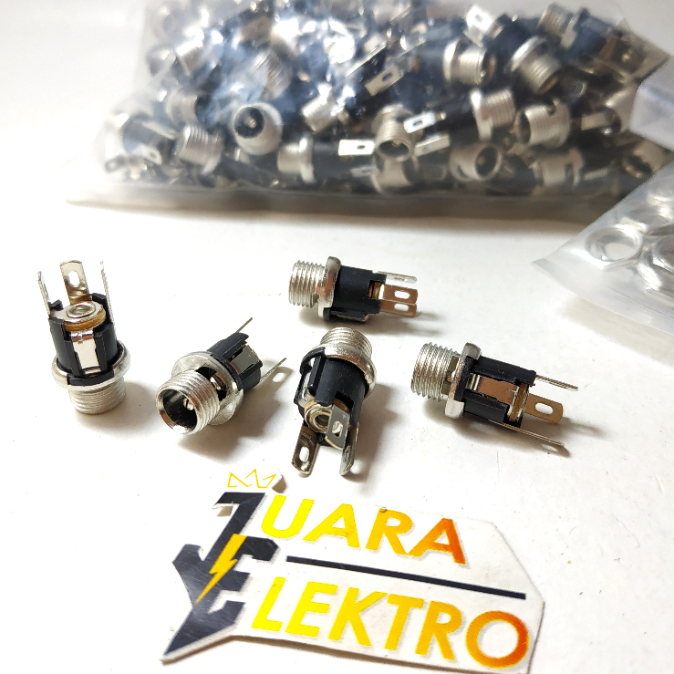 Jual Socket DC Bulat BESI 3 PIN | Socket DC Kontra Jack DC 3 PIN Besi ...