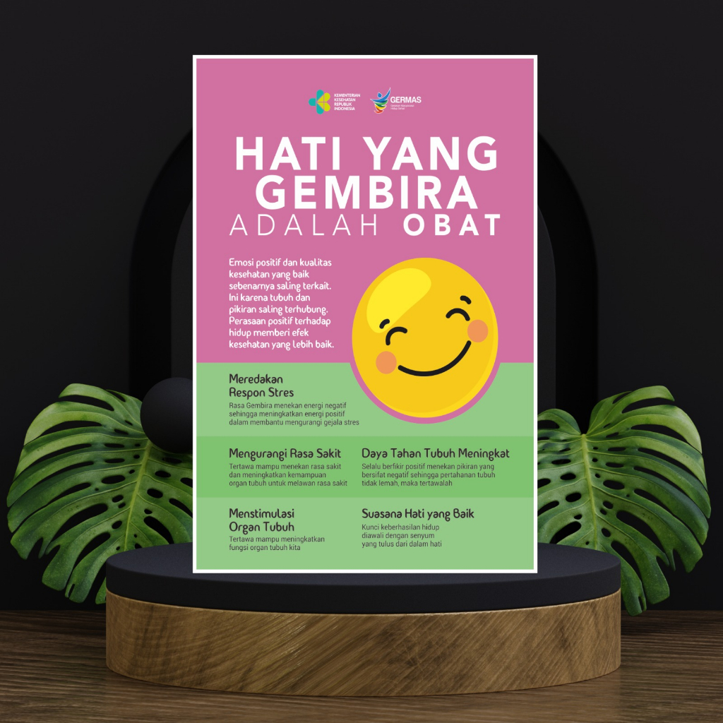 Jual Poster Kesehatan Hati Gembira Adalah Obat | Shopee Indonesia