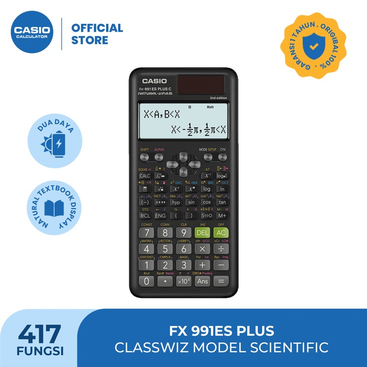 Casio FX 991 ES PLUS Scientific Kalkulator FX-991ES PLUS Calculator  Kuliah Sekolah