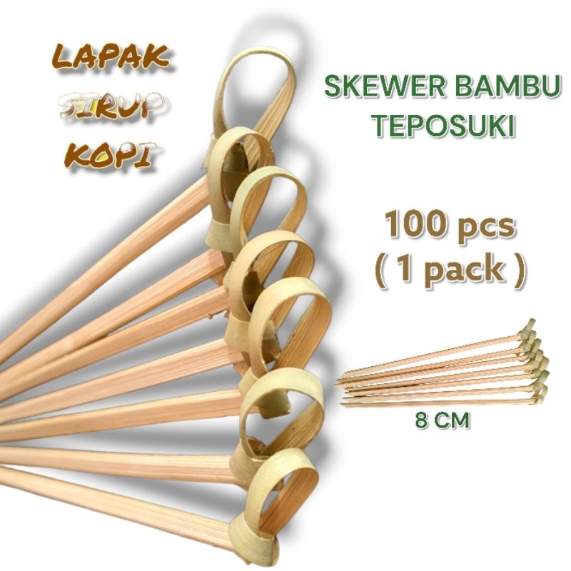 Jual Skewer Bambu Cocktail 8cm Tusuk Bambu Teposuki Simpul B Tusuk