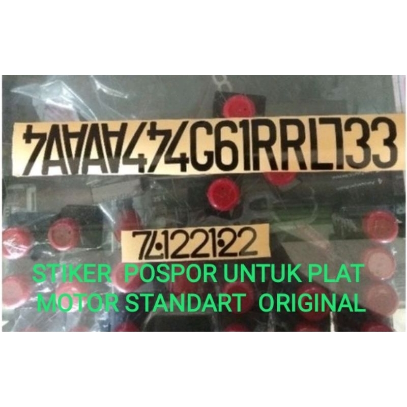 Jual stiker pospor untuk motor (font standart original) | Shopee Indonesia