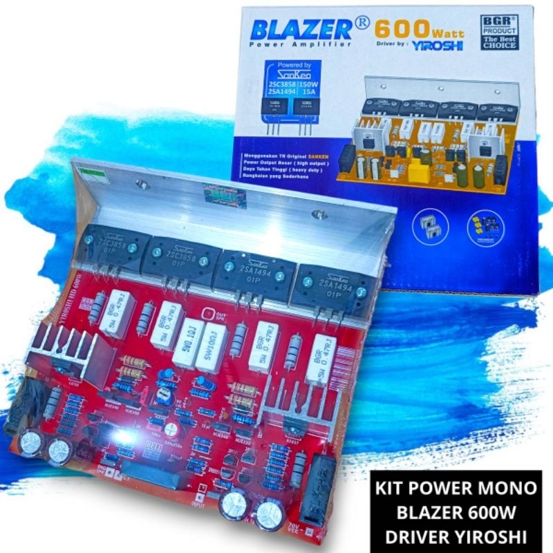 Jual Kit Power Mono Blazer 600W Driver Yiroshi Amplifier BEL BGR Ori