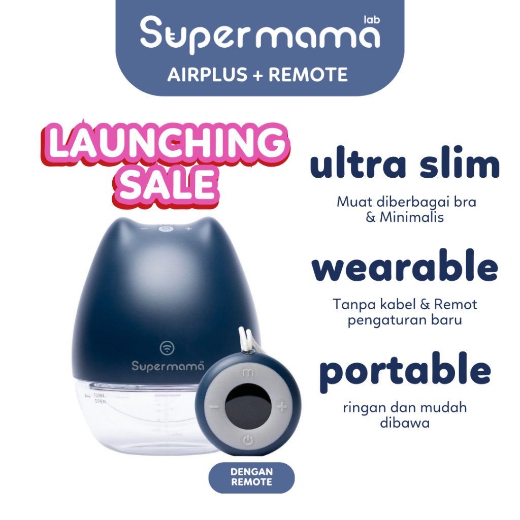 Jual Supermama Lab AirPlus Breast Pump with Remote / Supermama Air+