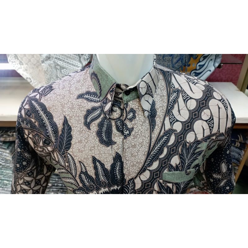 Jual Batik lengan pendek bahan katun prima pakai lapisan puring APL ...