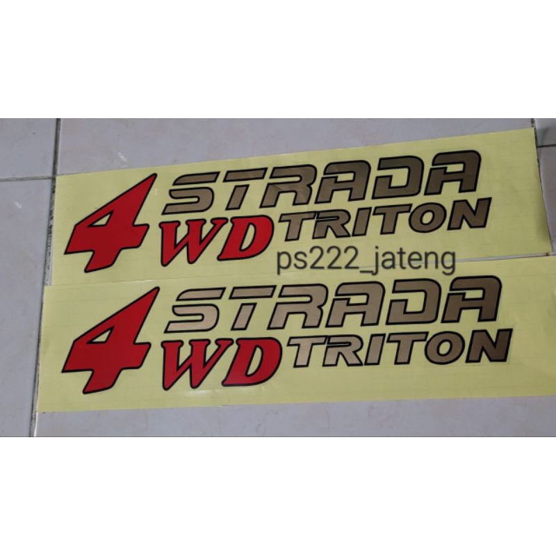 Jual Stiker sticker mitsubishi strada 4wd triton double cabin/ stiker ...