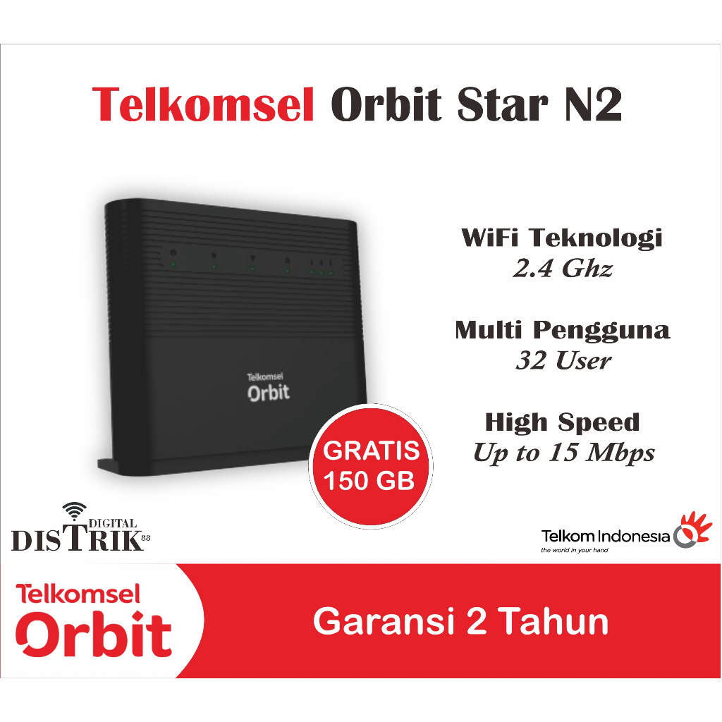 Jual Modem Wifi Telkomsel Orbit Star N2 High Speed 4G | Shopee Indonesia