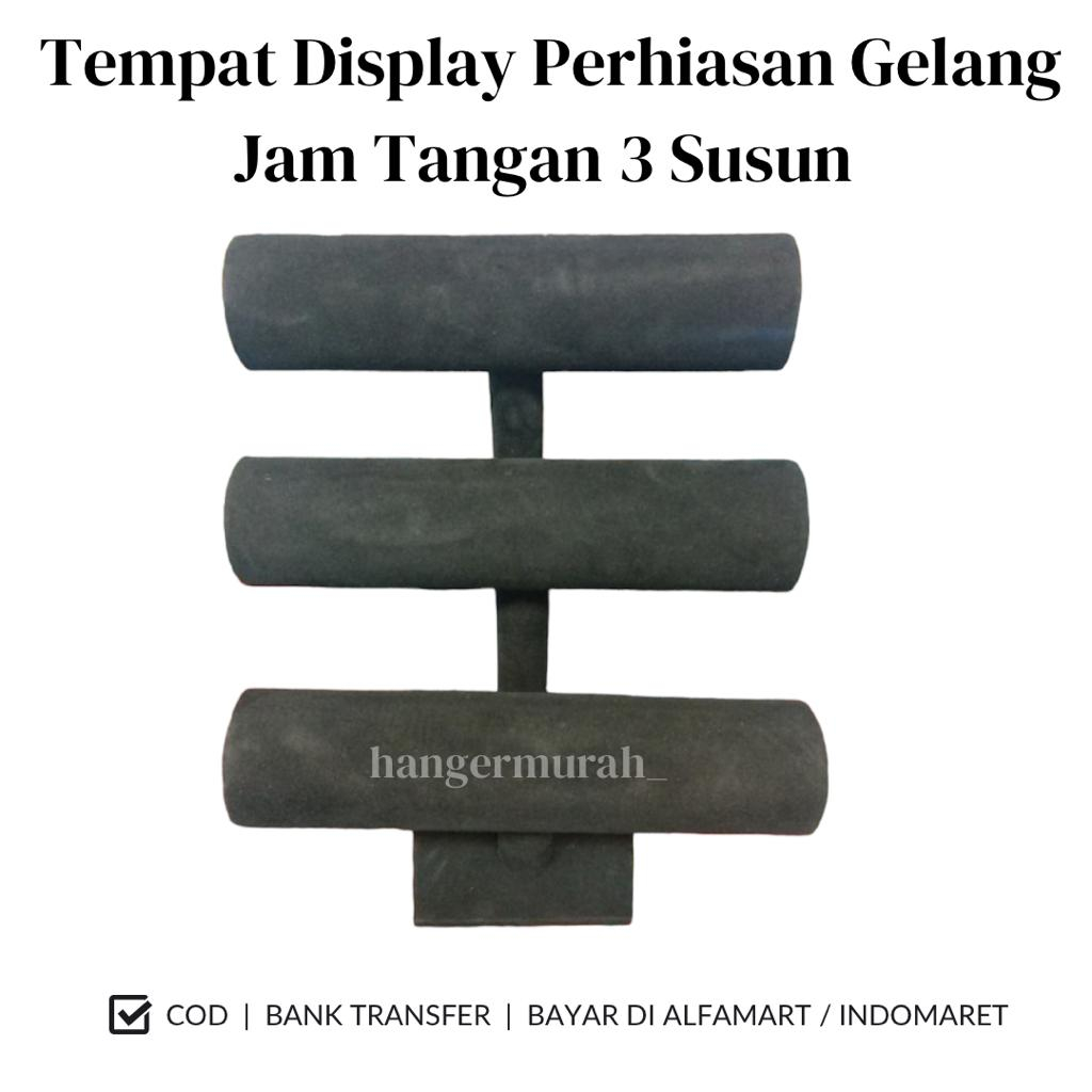 Jual Display Aksesoris Gelang dan Jam Tangan 3 Susun | Stand Display