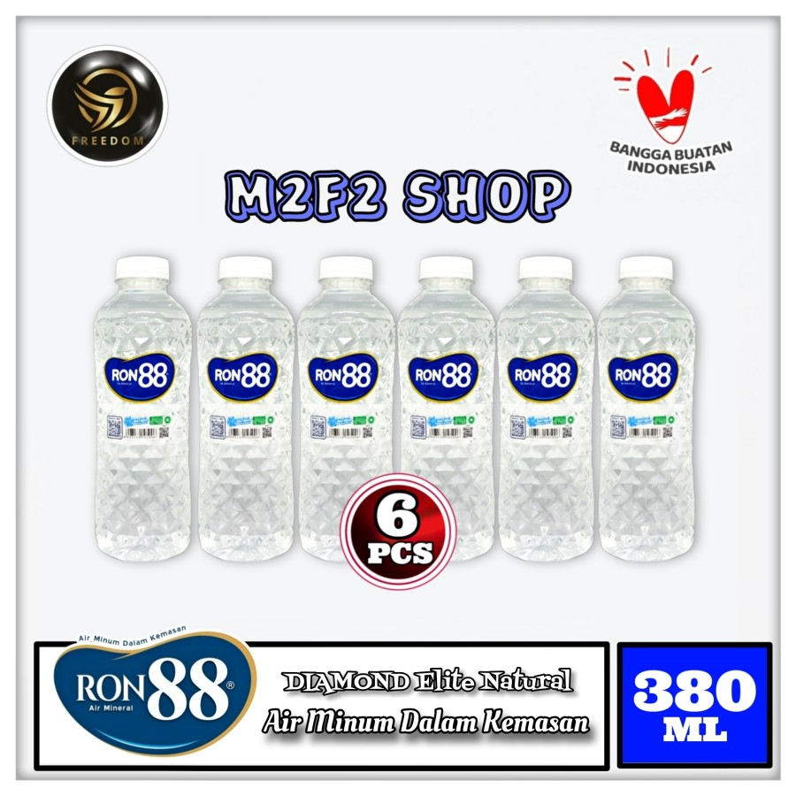 Jual Air Mineral Ron 88 Diamond Elite Natural Botol Pet - 380 ml ...