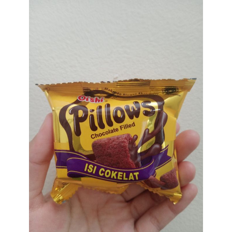 Jual Oishi Pillows Snack Ringan Pillows rasa Coklat (1 pack isi 20 pcs