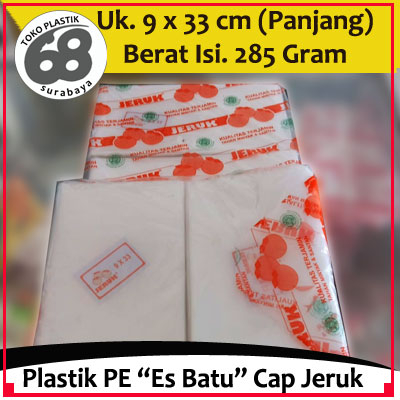 Plastik Es Batu Ukuran Panjang PE Jeruk