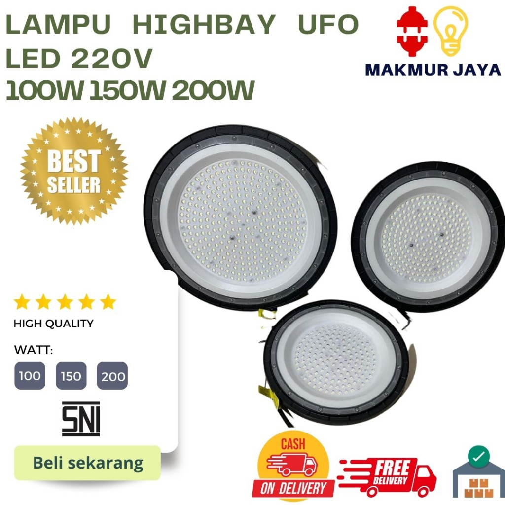 Jual Lampu Led Highbay Ufo Sorot Plafon Lampu Gantung Industri W W W Shopee Indonesia