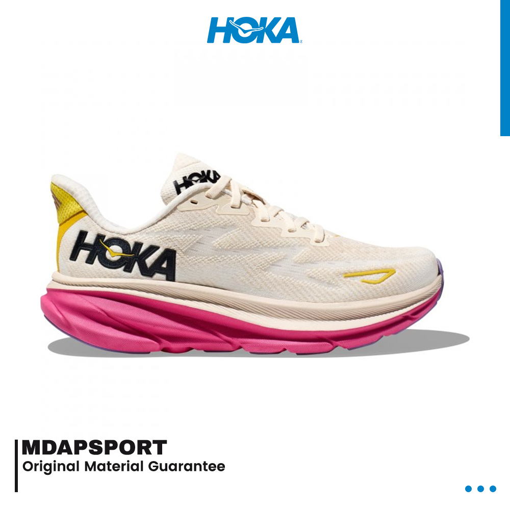 Jual Hoka Clifton 9 Women's Road Running Shoes Eggnong Pink Shopee Indonesia