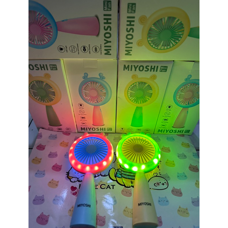 Jual Kipas Angin Tangan / Kipas Mini + LED Miyoshi | Shopee Indonesia