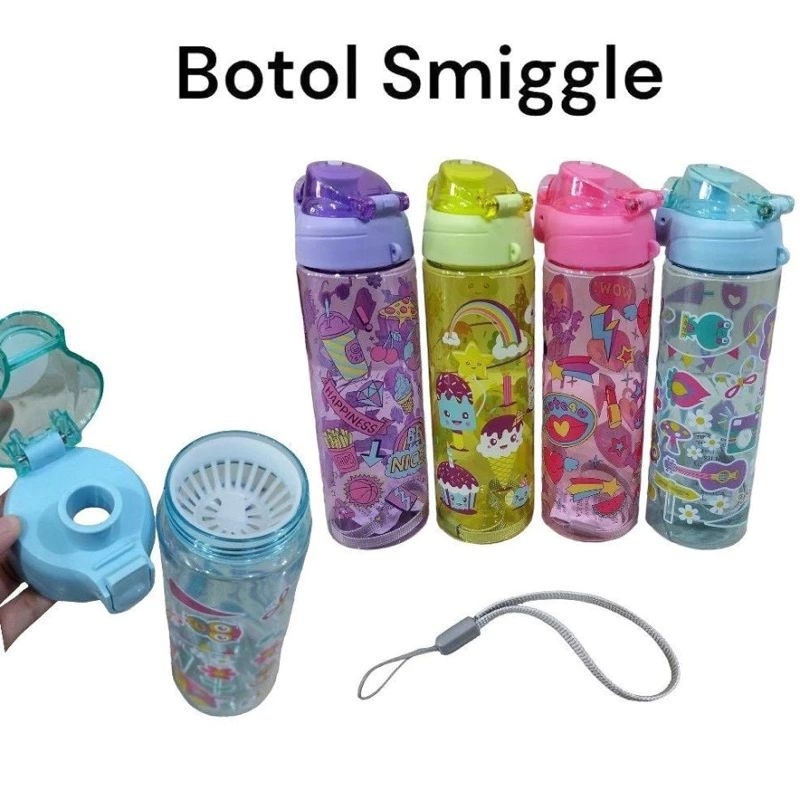 Jual BOTOL MINUM ANAK SEKOLAH SMIGGLE WARNA WARNI LUCU FLIP TOP BAHAN ...