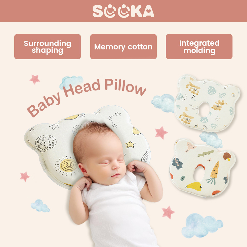 Jual SOOKA Bantal Kepala Bayi Anti Peyang Flat Head Prevention Pillow