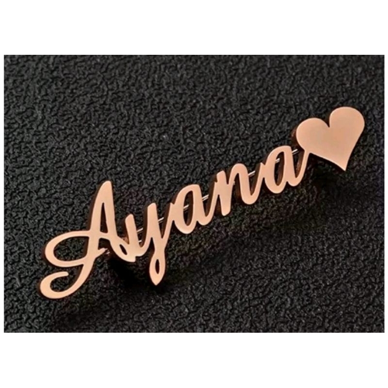Jual pin nama bros nama custom peniti premium tebal premium | Shopee ...