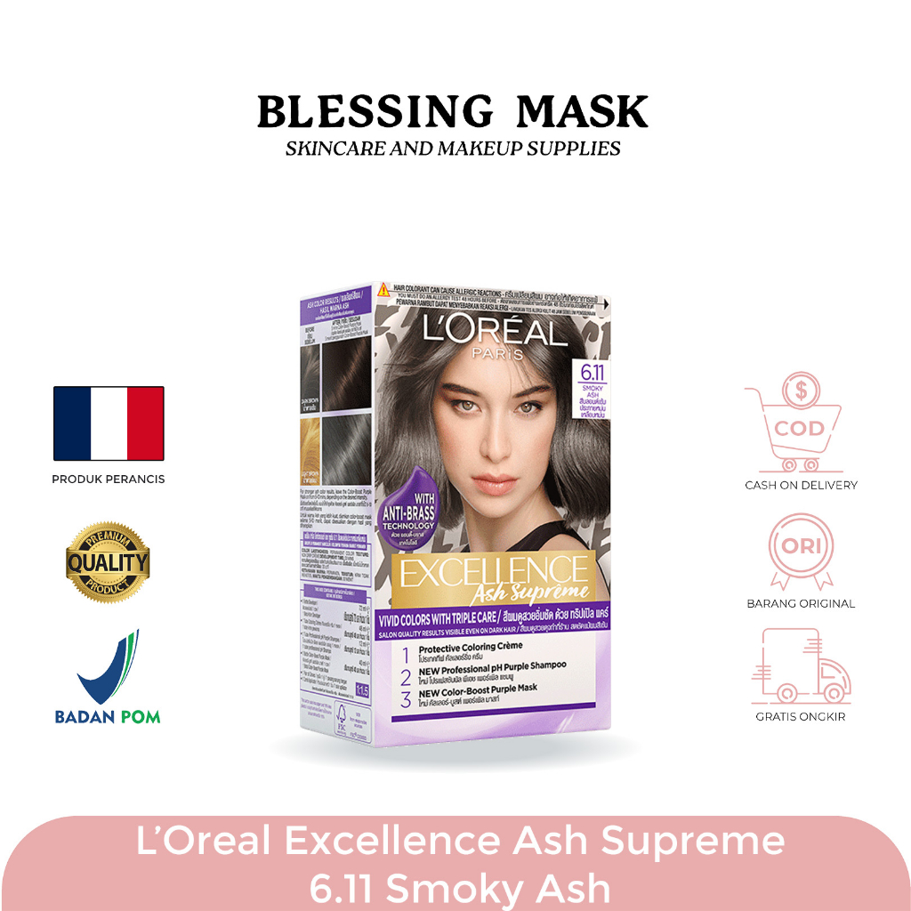 Jual Loreal Paris Excellence Ash Supreme Excellence Cream Fashion Hair Color Cat 3014