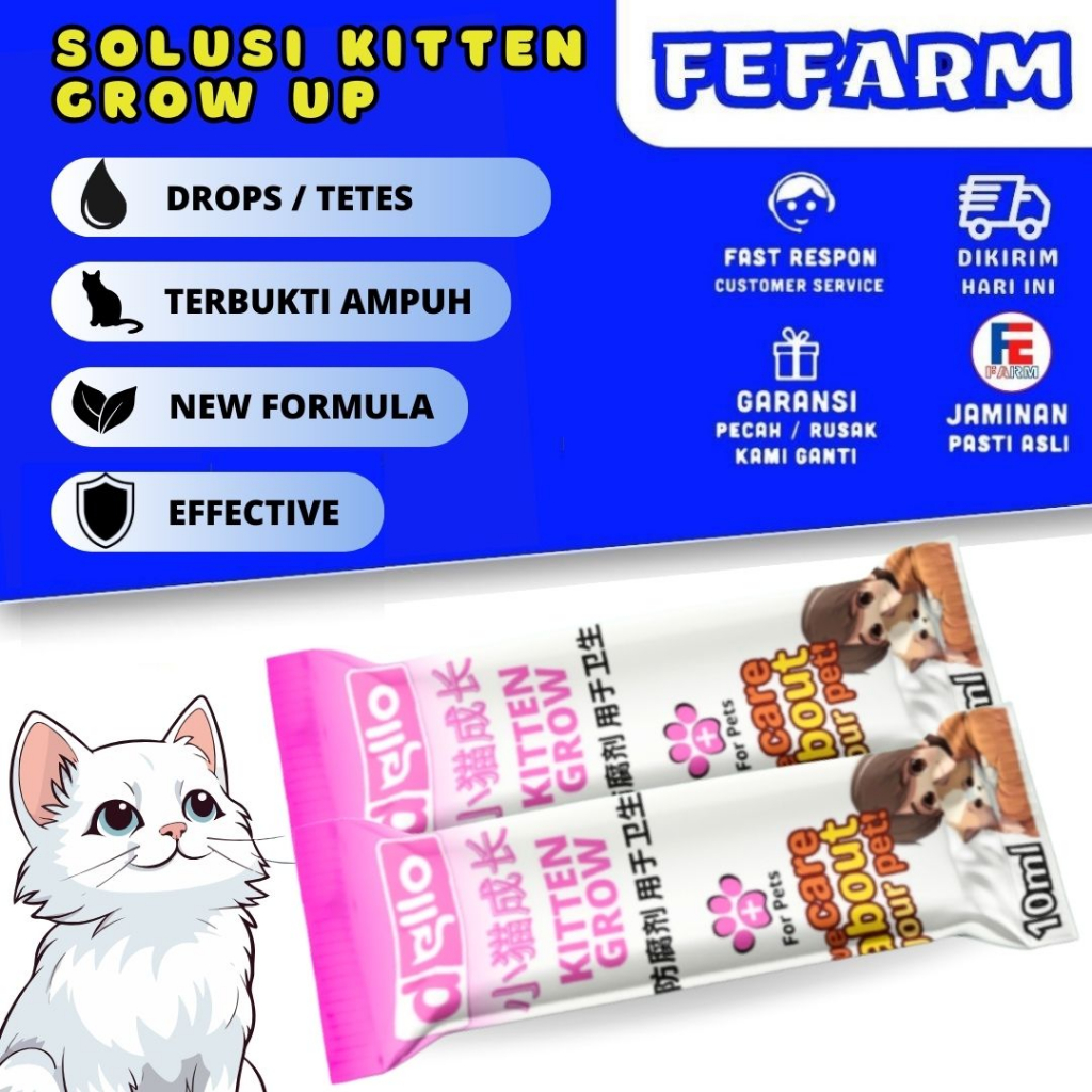Jual Vitamin Kitten Pertumbuhan & Perkembangan Kitten Dello - Penambah