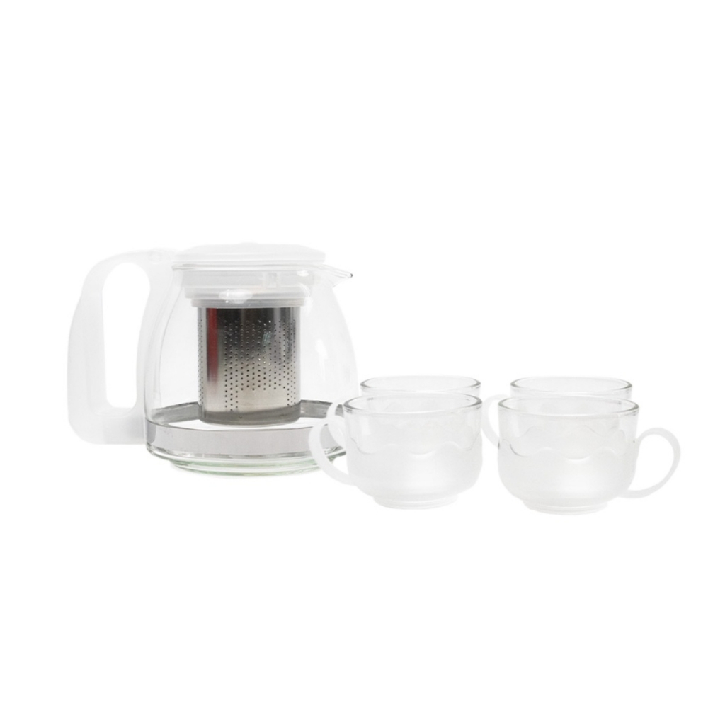 Jual Miniso Teko Teapot Set Teh Sederhana 5pcsset Teh Ketel Kaca Teapot Dengan 4pcs Gelas 1893