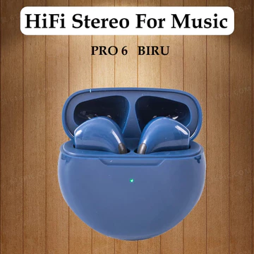 TWS Pro 6 Long Battery Life Headset Bluetooth Bass 9D HiFi Stereo Sound Earphone Wireless