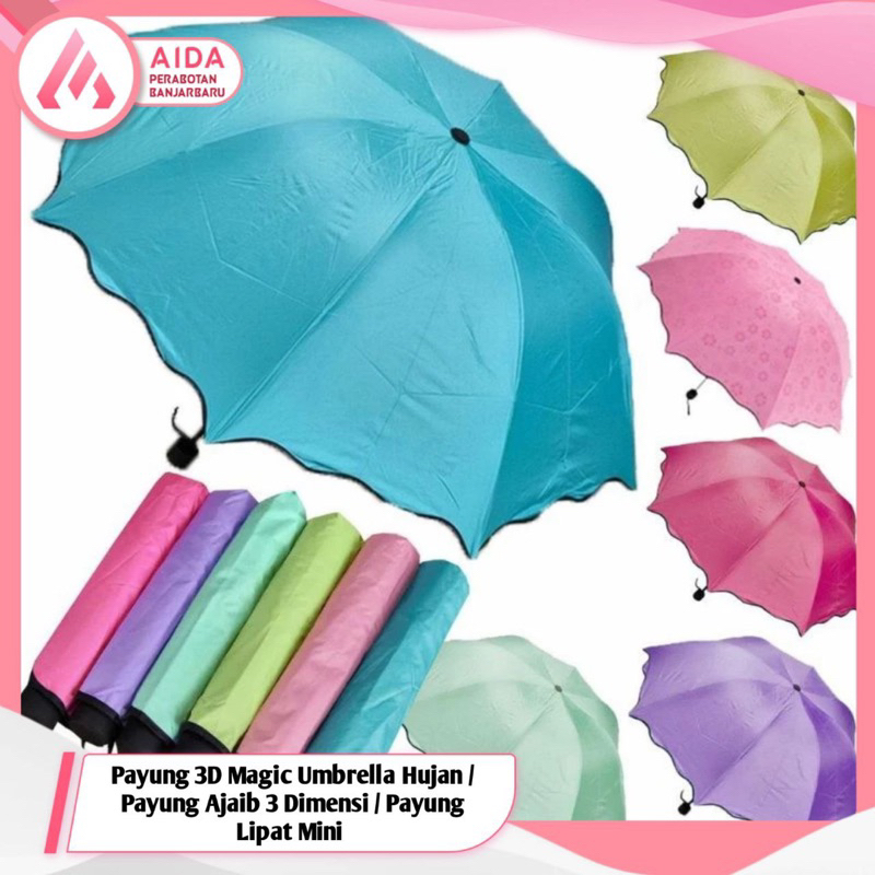 Jual Payung 3d Magic Umbrella Hujan Payung Ajaib 3 Dimensi Payung