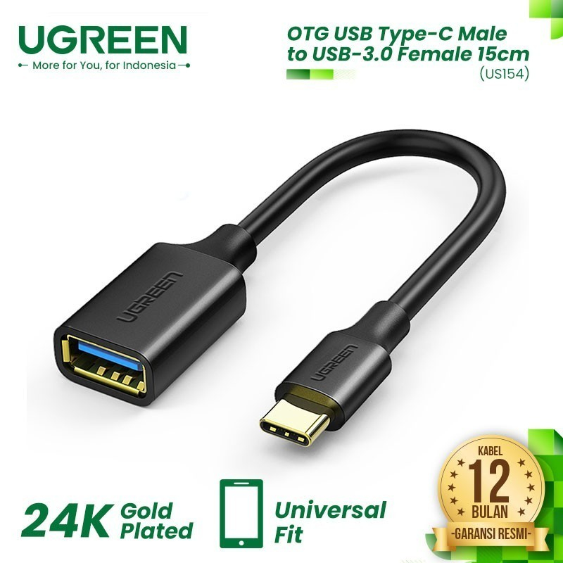Jual UGREEN 30701 / 50283 OTG USB type c male to USB 3.0 type A female ...