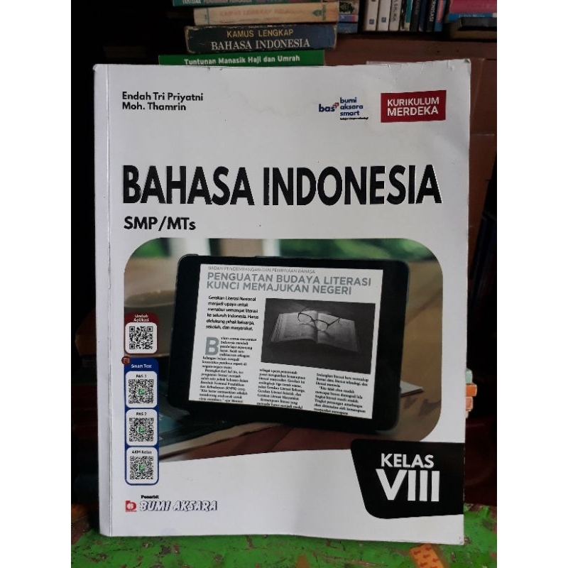 Jual BUKU BAHASA INDONESIA KELAS 8 - VIII SMP MTS KURIKULUM MERDEKA ...