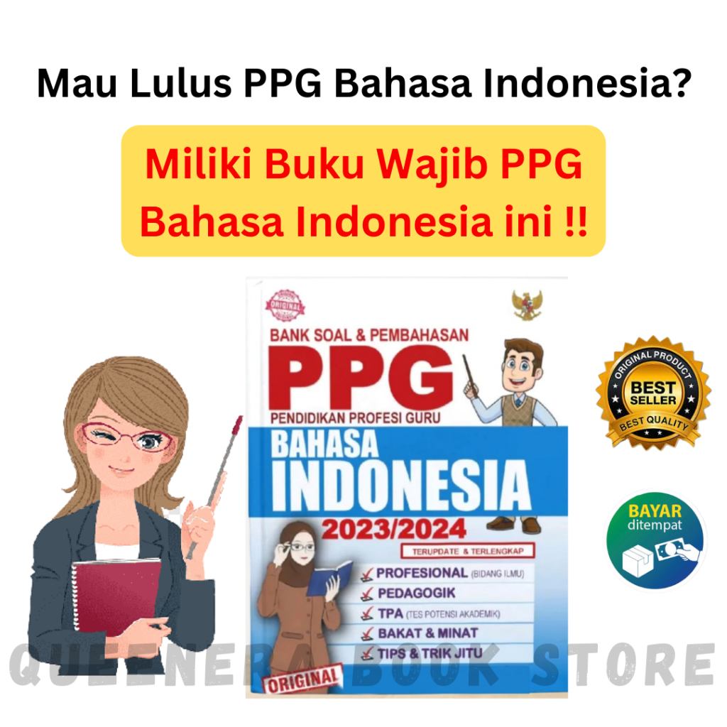 Jual Buku Bank Soal Dan Pembahasan PPG BAHASA INDONESIA 2023 2024 ...