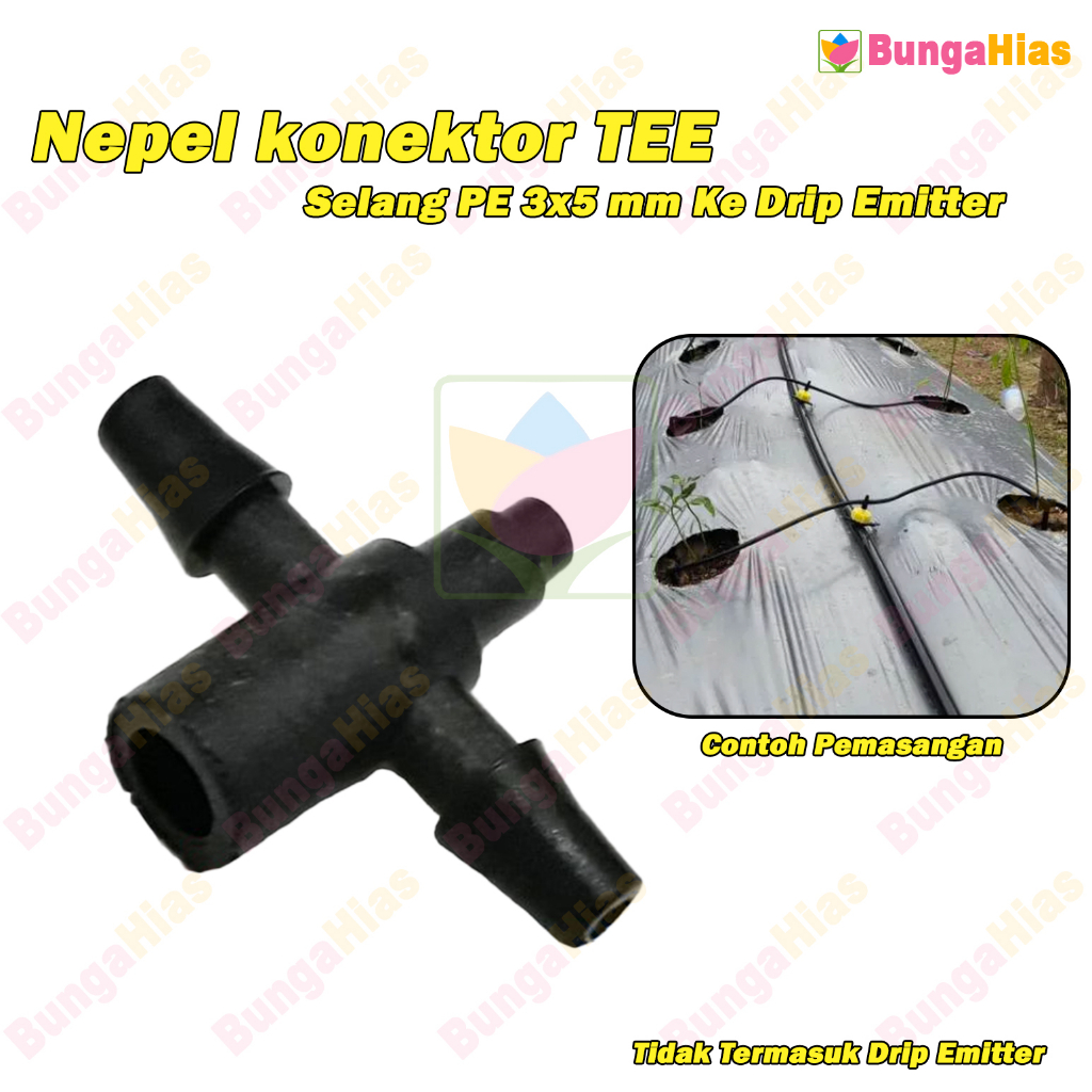 Jual Konektor Tee Selang Pe X Mm Ke Drip Emitter Nepel Joiner