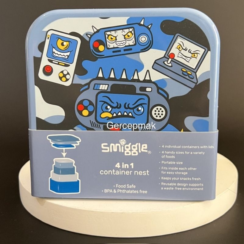 Jual SMIGGLE SNACK CONTAINER 4 IN 1 AWAY BLUE Shopee Indonesia