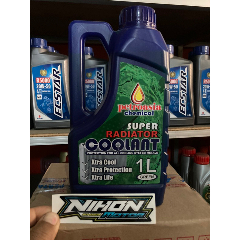 Jual AIR RADIATOR COOLANT ORIGINAL 1L PETROASIA | Shopee Indonesia