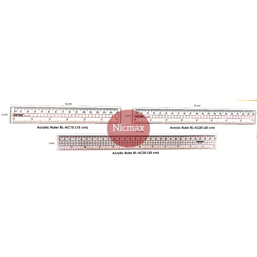 Jual Acrylic Ruler / Penggaris Akrilik Joyko | Shopee Indonesia