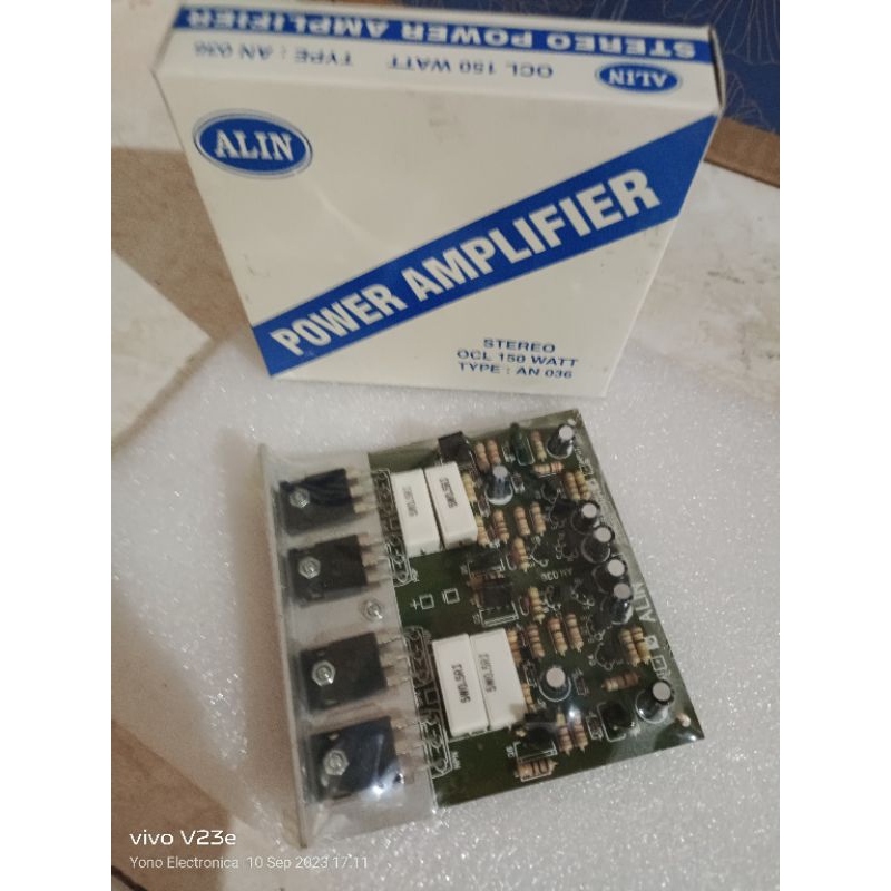 Jual Kit power amplifier stereo ocl 150 watt Alin 036 Tip 3055 + Tip