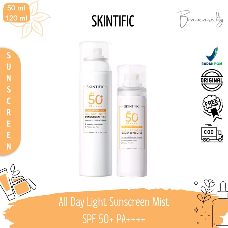 Jual Skintific All Day Light Sunscreen Mist Spf 50 Pa Shopee Indonesia 2168