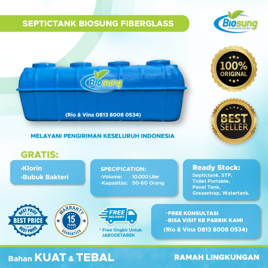 Jual Septic Tank Biosung 10000 Liter - Biofil - Biotank - Biotech ...