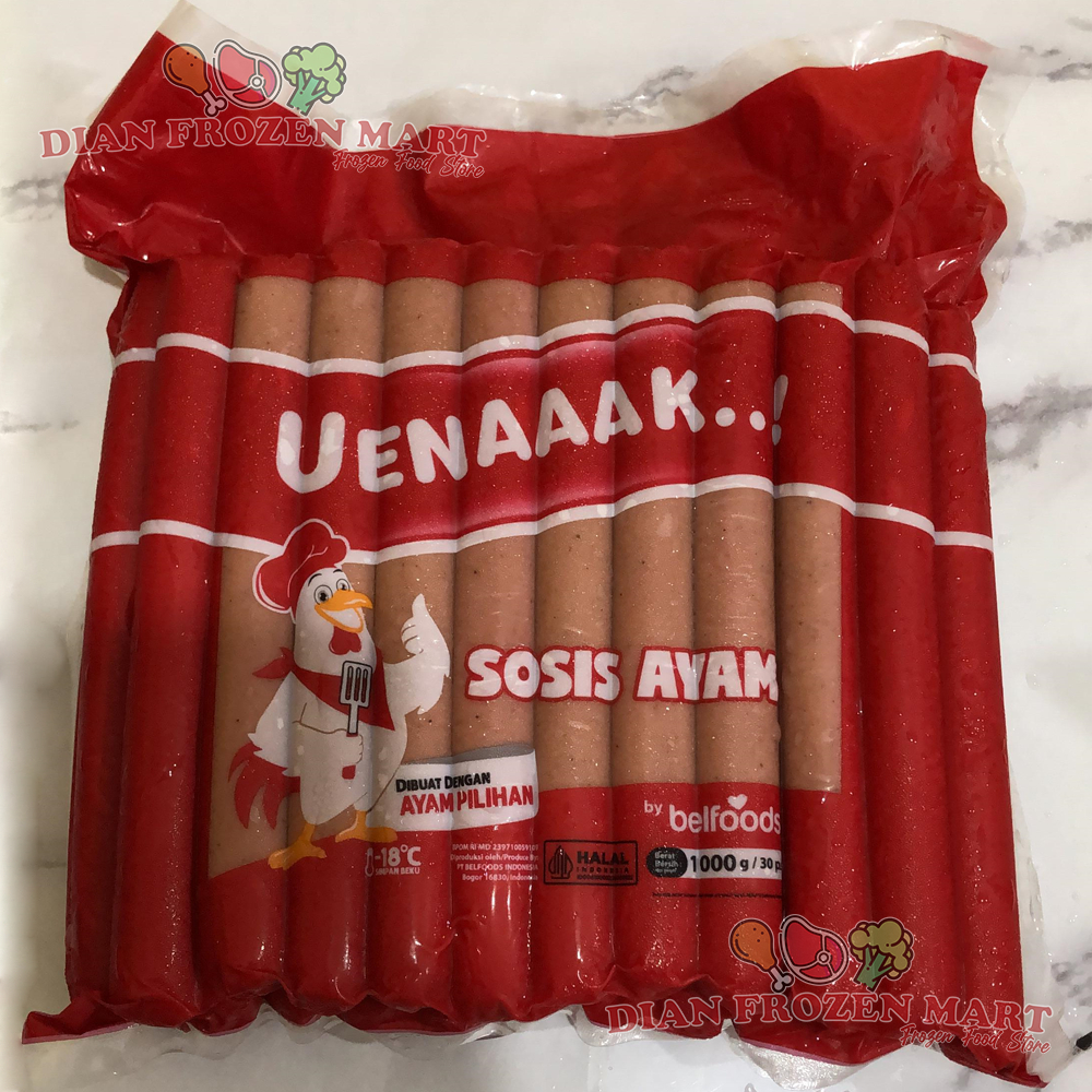 Jual Belfoods Sosis Ayam Uenaaak 1 Kg Shopee Indonesia