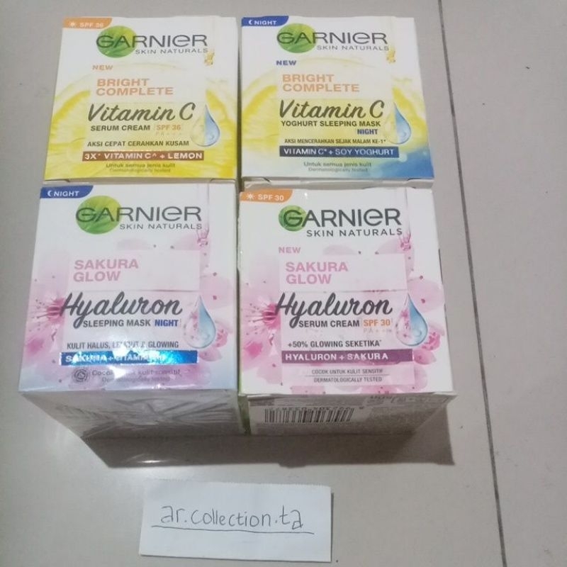 Jual [50 ml] Garnier Krim Siang Malam Light Bright Complete / Sakura