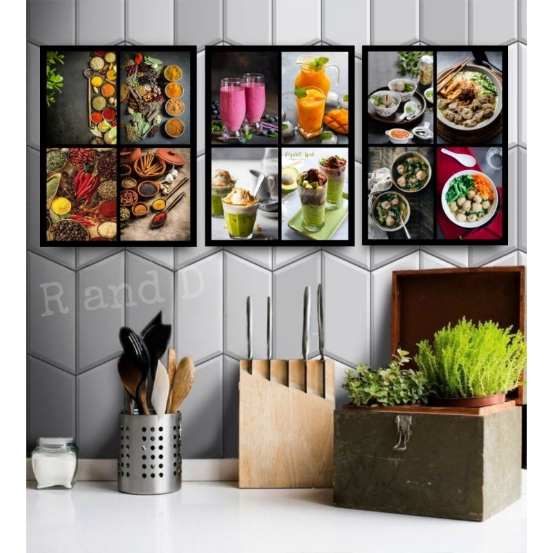 Jual Hiasan dinding dapur gambar masakan, dekorasi dinding dapur bumbu