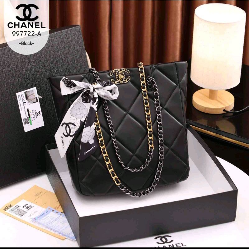 Replica Chanel 19 Shopping Bag Lambskin AS3519 Grey
