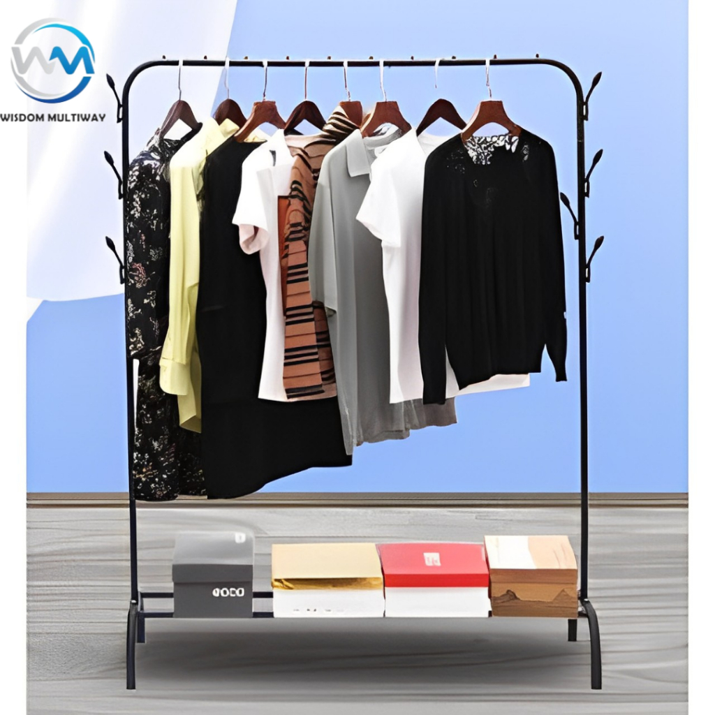 Jual Stand Hanger Single Besi Kuat Butik Display Gantungan Baju ...
