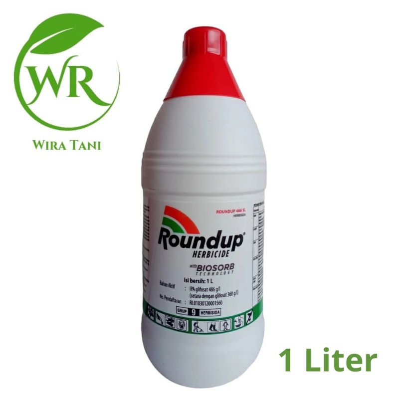 Jual Roundup 1 liter [Original 100%] herbisida sistemik pembasmi gulma ...