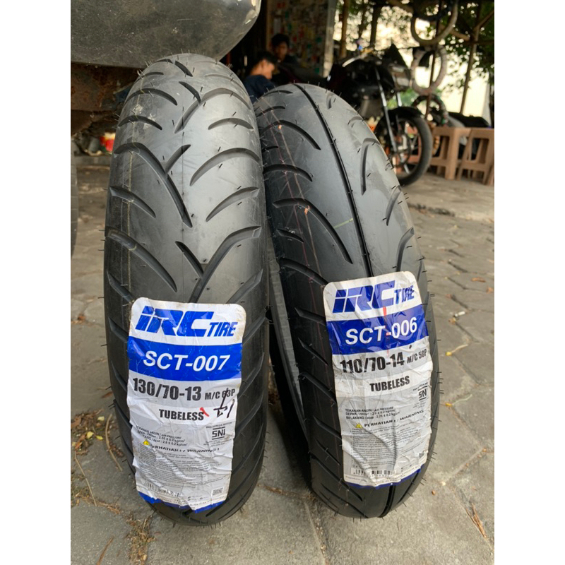 Jual Ban standart pcx160 irc depan 110/70-14 , 130 70 13 belakang