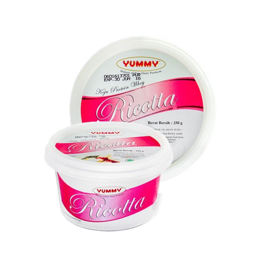 Jual Ricotta Cheese Yummy / Keju Ricotta Yummy - 250 Gram | Shopee ...