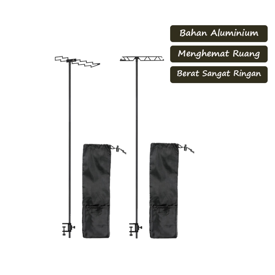 Jual Tiang Lampu Gantung Multifungsi Light Stand Rack Mini Camping