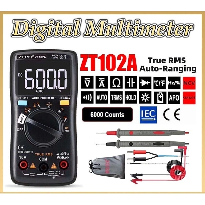 Jual multimeter digital zoyi zt102a upgrade new Shopee Indonesia