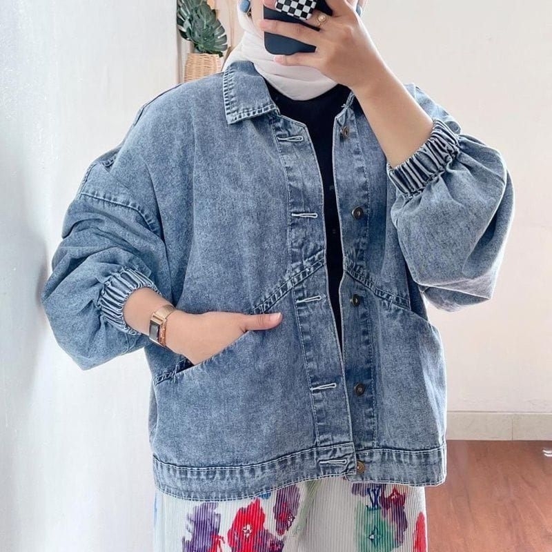 Jual Best Seller Jaket Jeans Wanita Oversize Ld 120 Premium Jaket Vintage Oversize Cardigan 1050