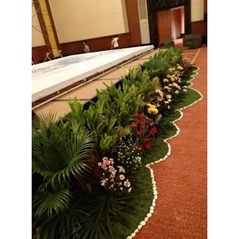 Jual DEKOR DEPAN PANGGUNG / dekor gedung/dekorasi taman gedung/dekor